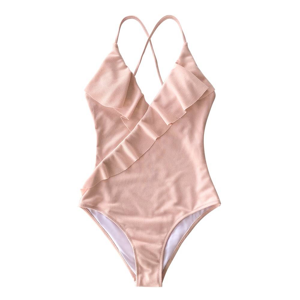 Ruffled One Piece Swimsuits - Pink / M / China - Women’s Clothing & Accessories - Swimwear - 20 - 2024