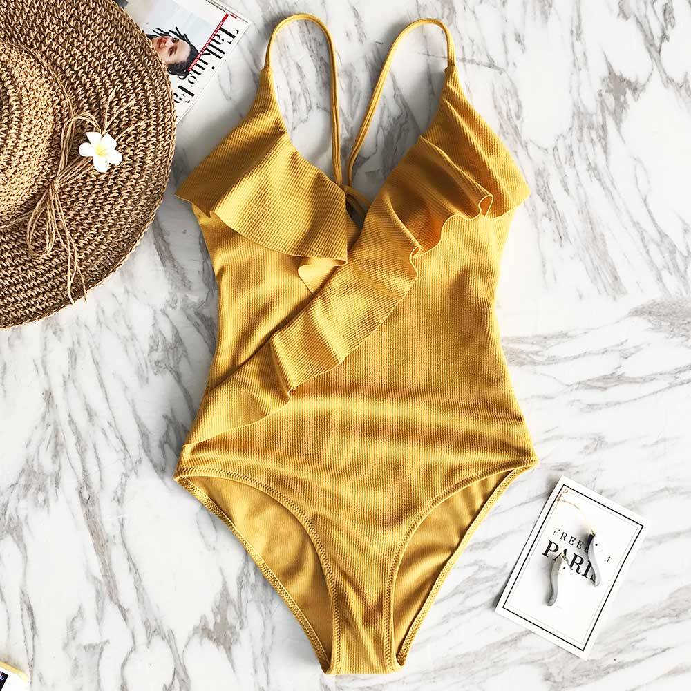 Ruffled One Piece Swimsuits - Women’s Clothing & Accessories - Swimwear - 4 - 2024