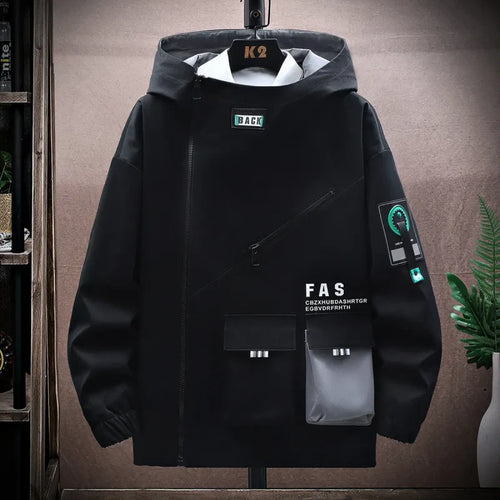 Men’s Pilot Style Hooded Zipper Jacket - Jackets & Coats - Hooded - Hoodies - 2