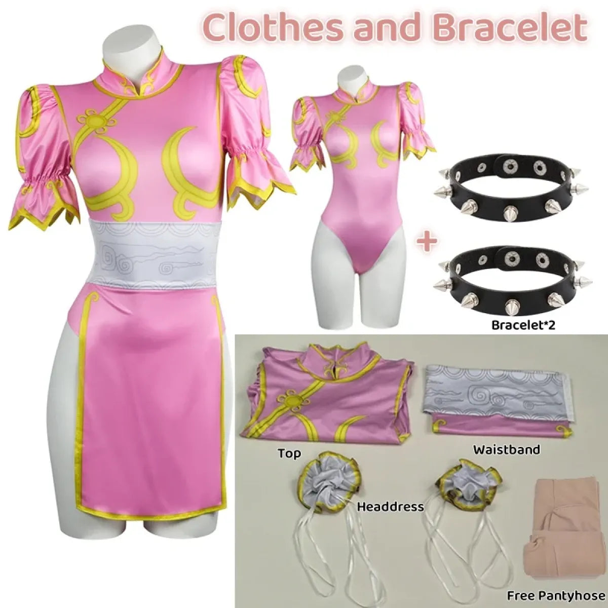 Pink Bunny Cheongsam Cosplay Set - Dresses - Cosplay - 7