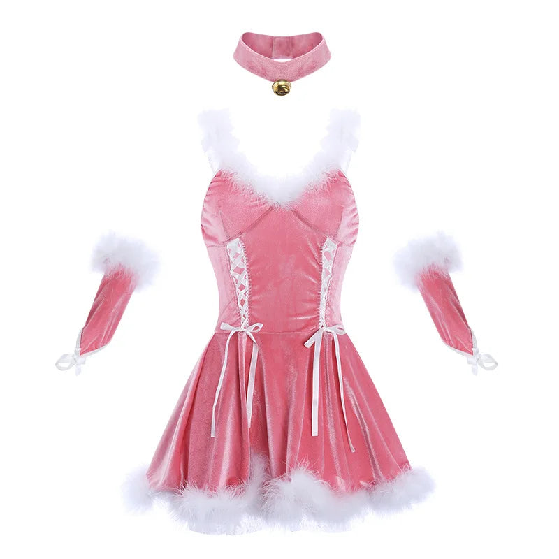 Hooded Pink Christmas Bunny Set - Pink no cloak / One Size - Women’s Clothing & Accessories - Clothing Accessories