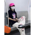 Cute Pink Girl Graffiti Jeans - Bottoms - 4