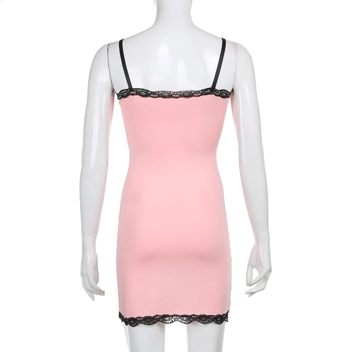 Pink Lace Strapless Dress - E-girl Streetwear - All Dresses - 11