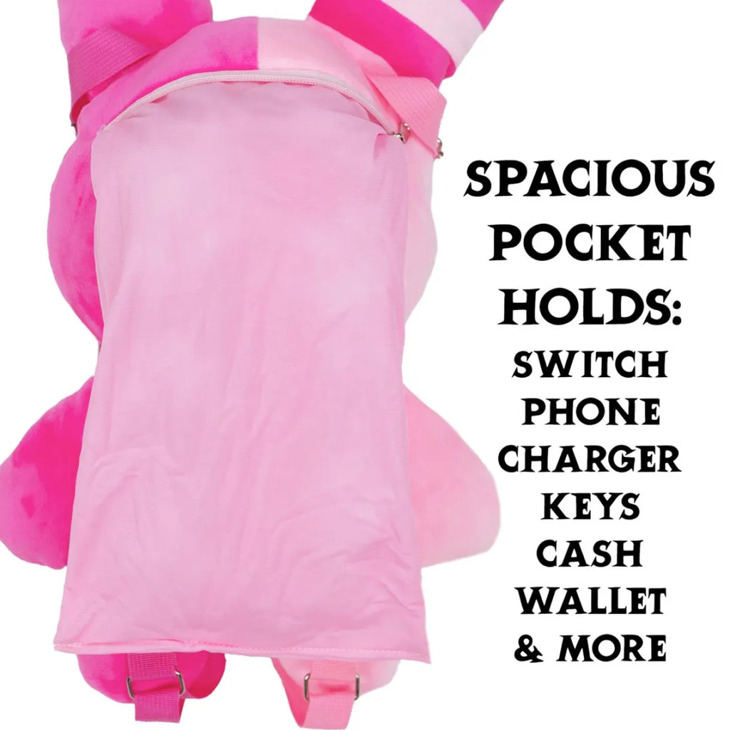 Rabbit Plush Backpack – Pink (20”) - Women Bags & Wallets - Stuffed Animals - 3