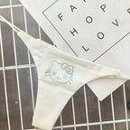 Pink Rhinestone Cat G-String – Kawaii Low Waist Thong Lingerie - Women’s Clothing & Accessories - Panties - 10