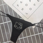 Pink Rhinestone Cat G-String – Kawaii Low Waist Thong Lingerie - Women’s Clothing & Accessories - Panties - 6