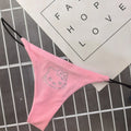 Pink Rhinestone Cat G-String – Kawaii Low Waist Thong Lingerie - Women’s Clothing & Accessories - Panties - 7