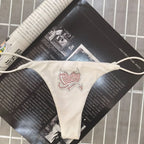 Pink Rhinestone Cat G-String – Kawaii Low Waist Thong Lingerie - Women’s Clothing & Accessories - Panties - 8