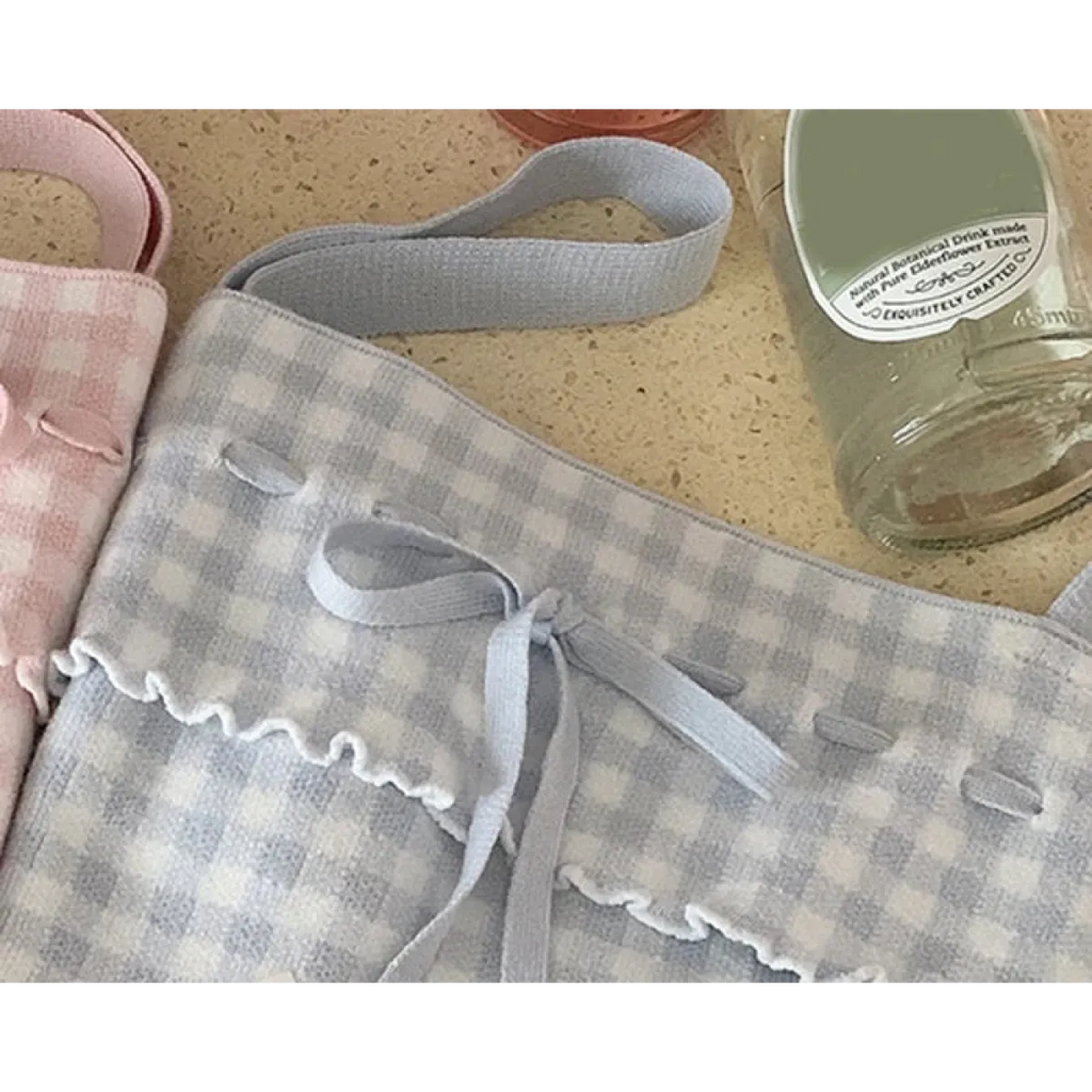 Pink Sweet Plaid Ribbon Crop Top - Women’s Clothing & Accessories - Crop Tops - 16