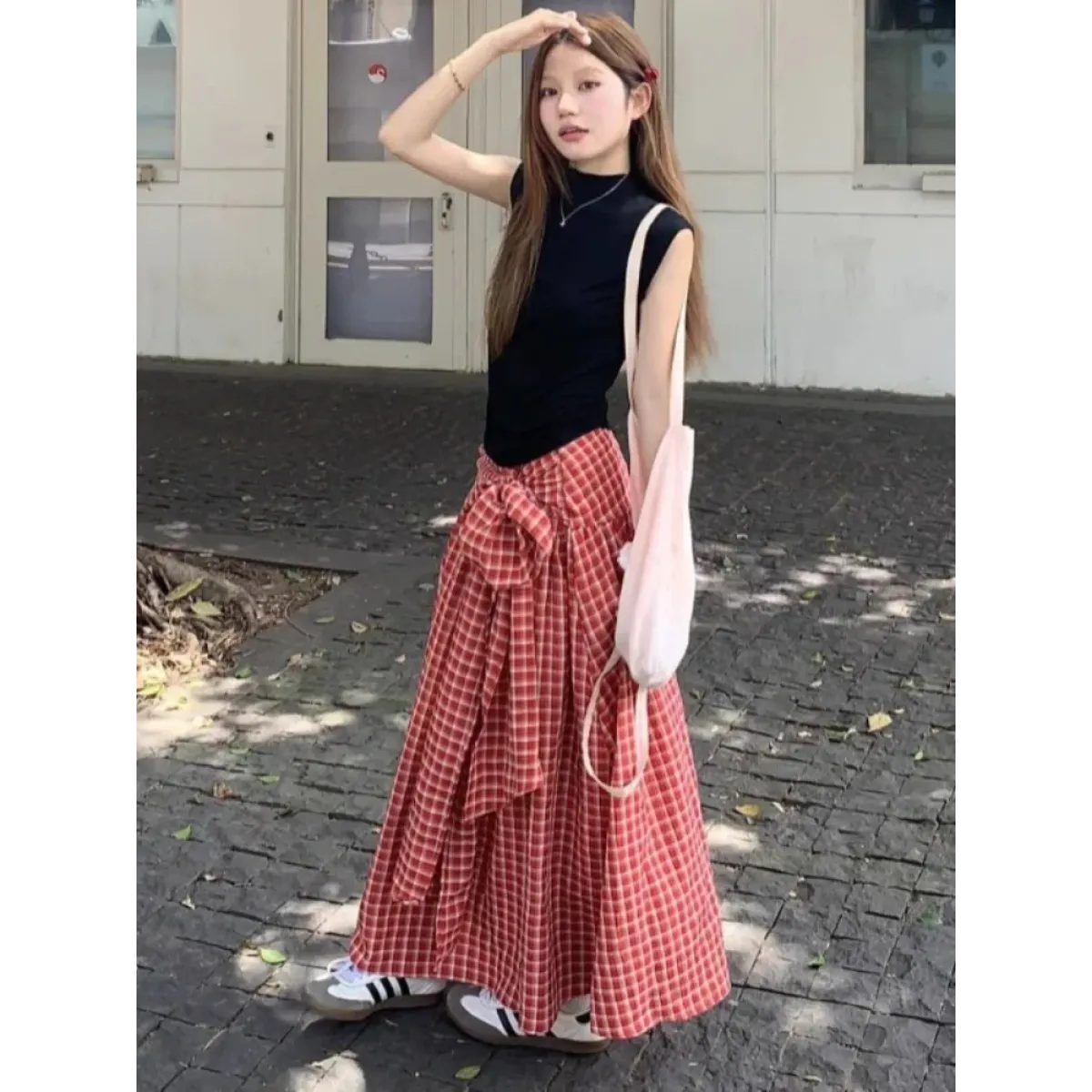 Harajuku Plaid Bow Skirt - Bottoms - Skirts - 5