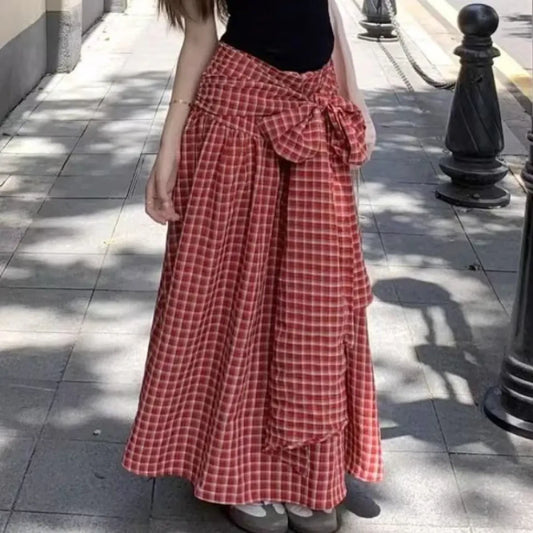 Harajuku Plaid Bow Skirt - Bottoms - Skirts - 7