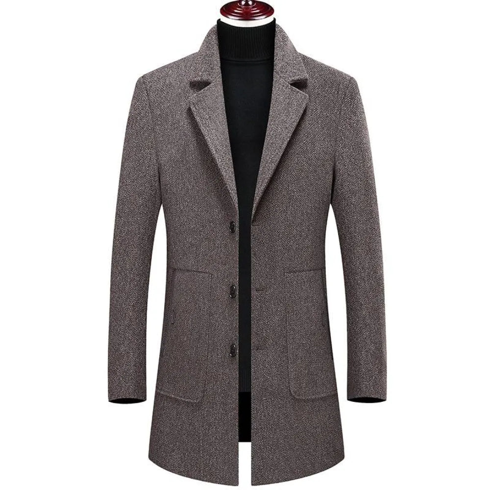 Plaid Button Coat - Men’s Clothing & Accessories - 1