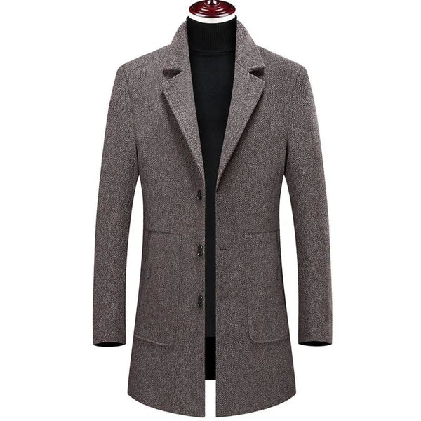 Plaid Button Coat - Men’s Clothing & Accessories - 1