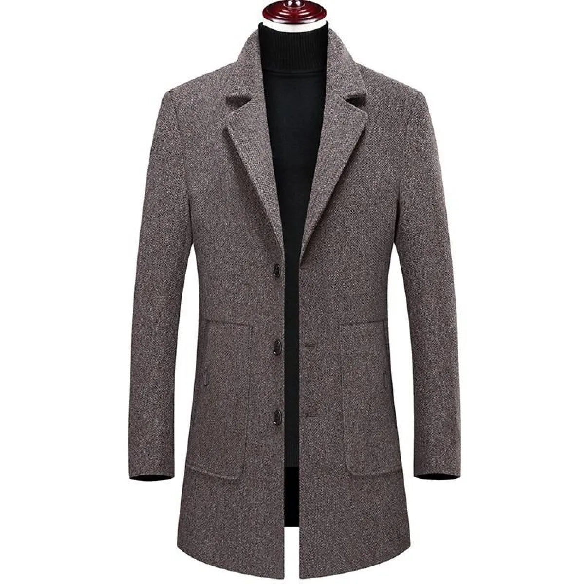 Plaid Button Coat - Men’s Clothing & Accessories - 11