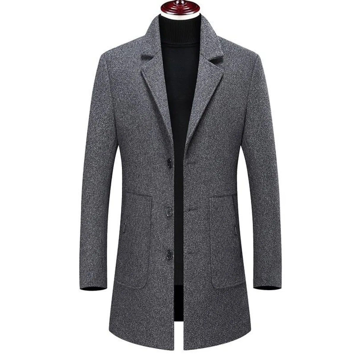 Plaid Button Coat - Men’s Clothing & Accessories - 12