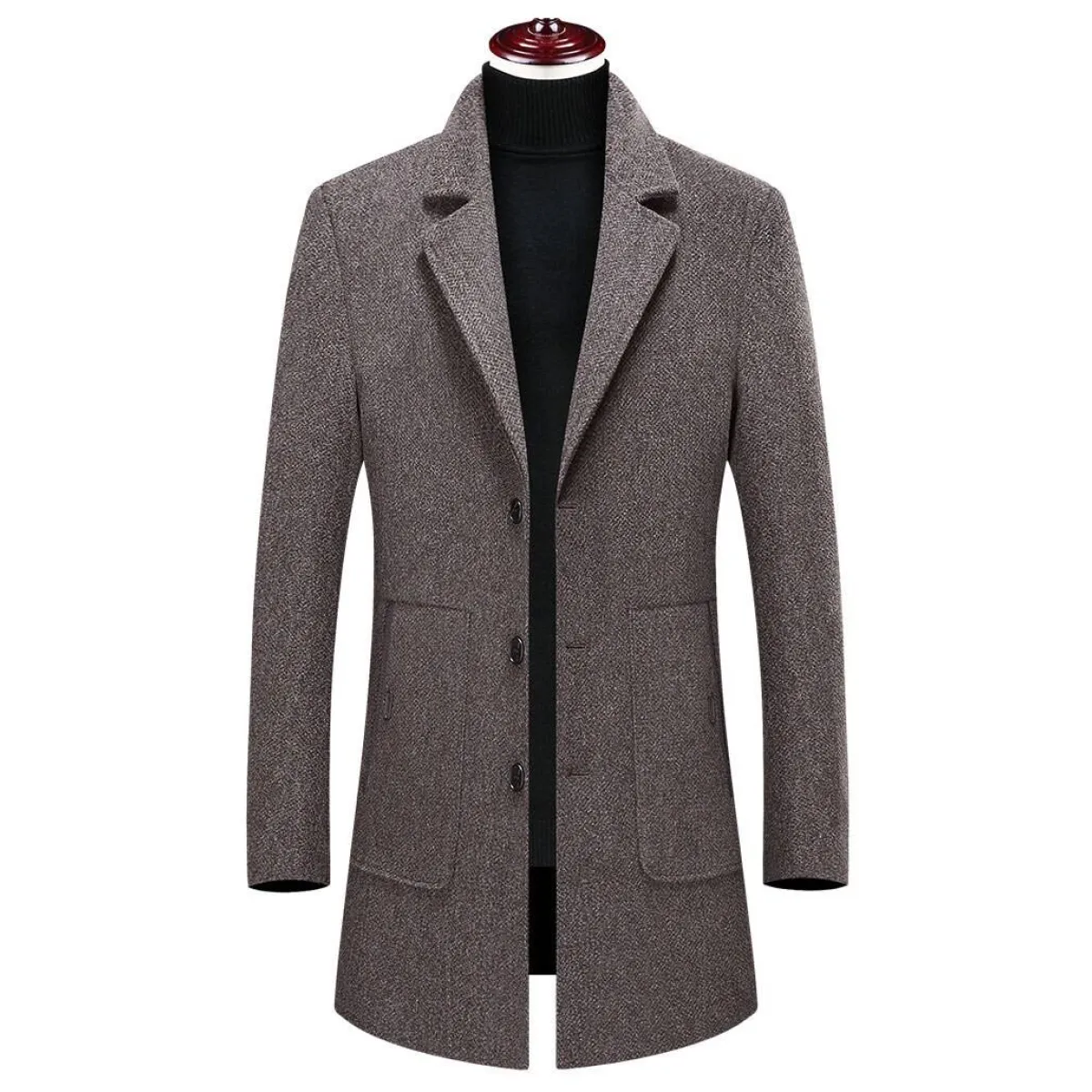 Plaid Button Coat - Men’s Clothing & Accessories - 7