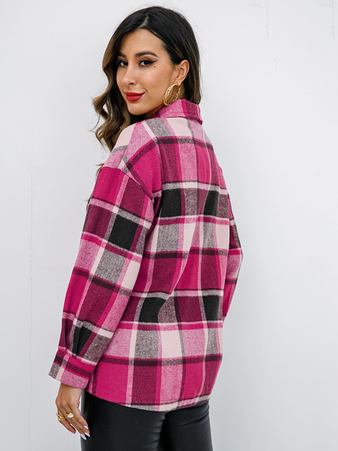 Plaid Button-Down Jacket - Jackets & Coats - Coats & Jackets - 11 - 2024