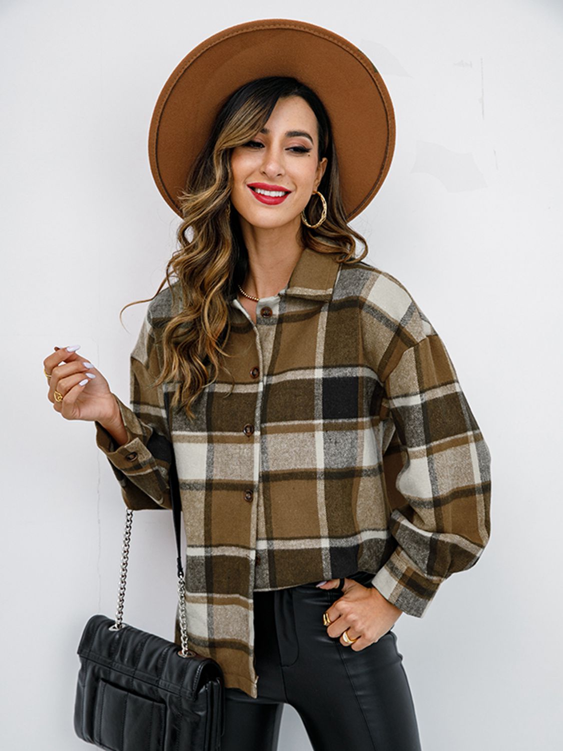 Plaid Button-Down Jacket - Jackets & Coats - Coats & Jackets - 15 - 2024