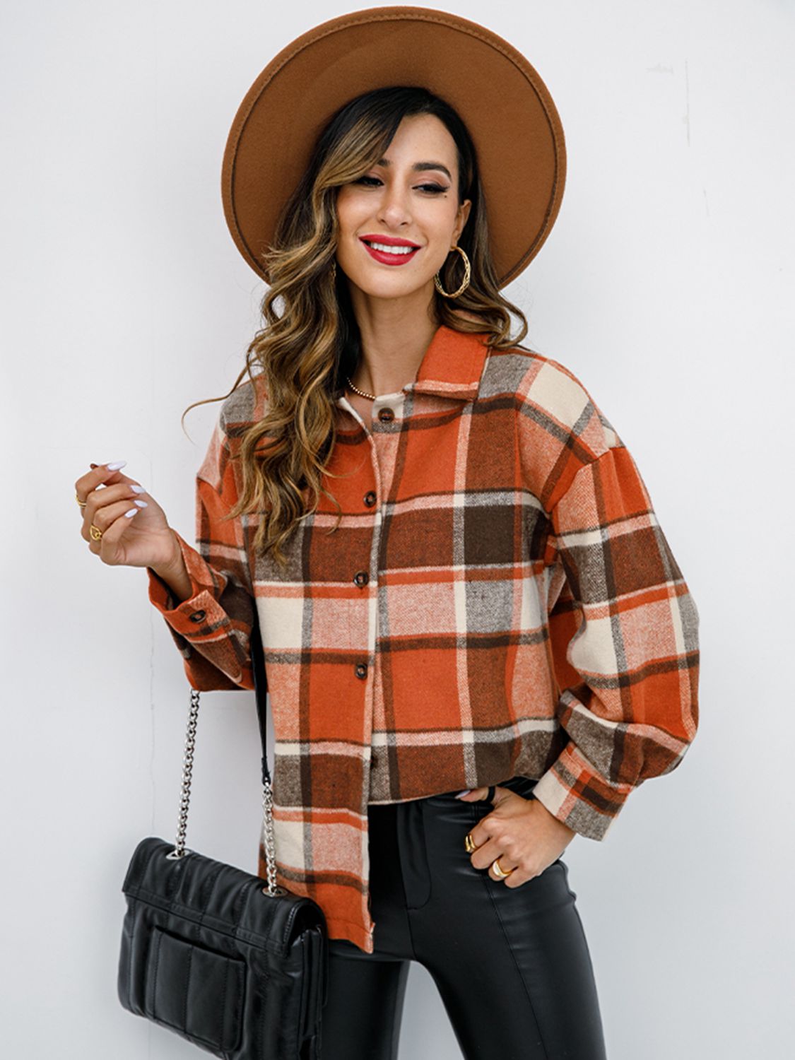 Plaid Button-Down Jacket - Jackets & Coats - Coats & Jackets - 4 - 2024