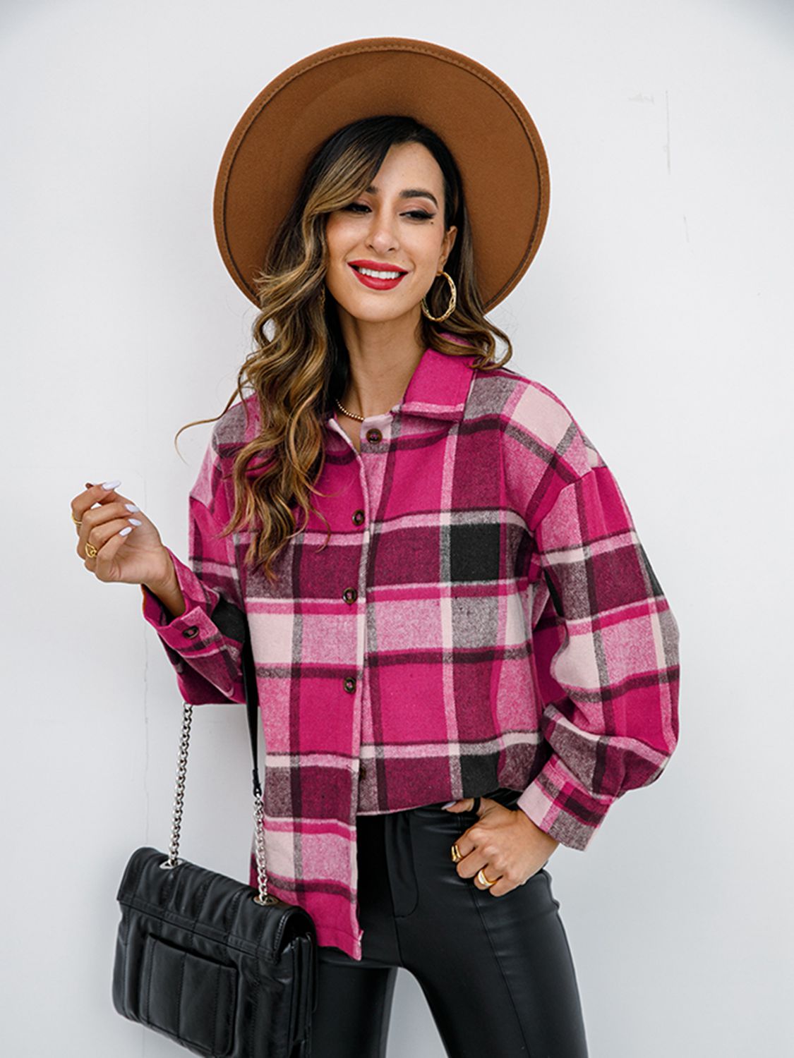 Plaid Button-Down Jacket - Jackets & Coats - Coats & Jackets - 9 - 2024