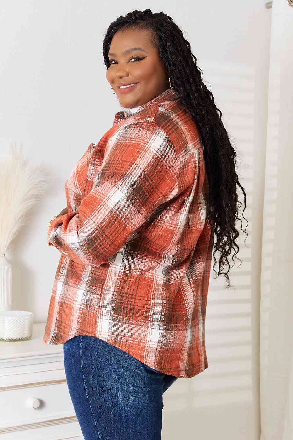 Plaid Collared Neck Long Sleeve Shirt - T-Shirts - Shirts & Tops - 7 - 2024