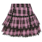 Lolita Plaid Mini Skirt – Gothic Harajuku - Bottoms - Short - Skirts - 6