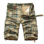 Plaid Patterned Cargo Shorts - Shorts - 2