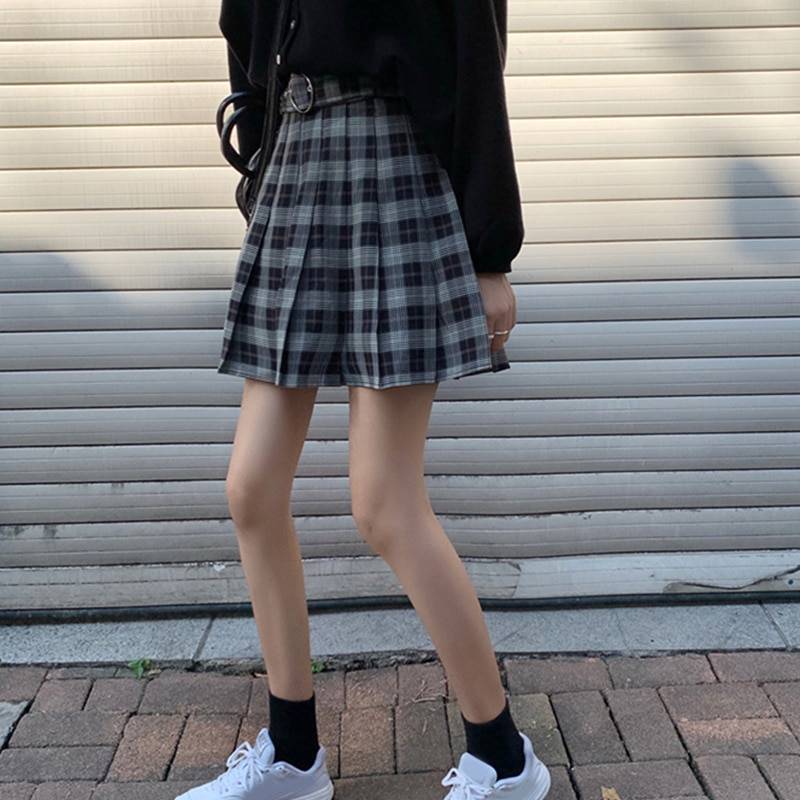 Grunge Plaid Pleated Mini Skirt - Bottoms - Shirts & Tops - 12 - 2024