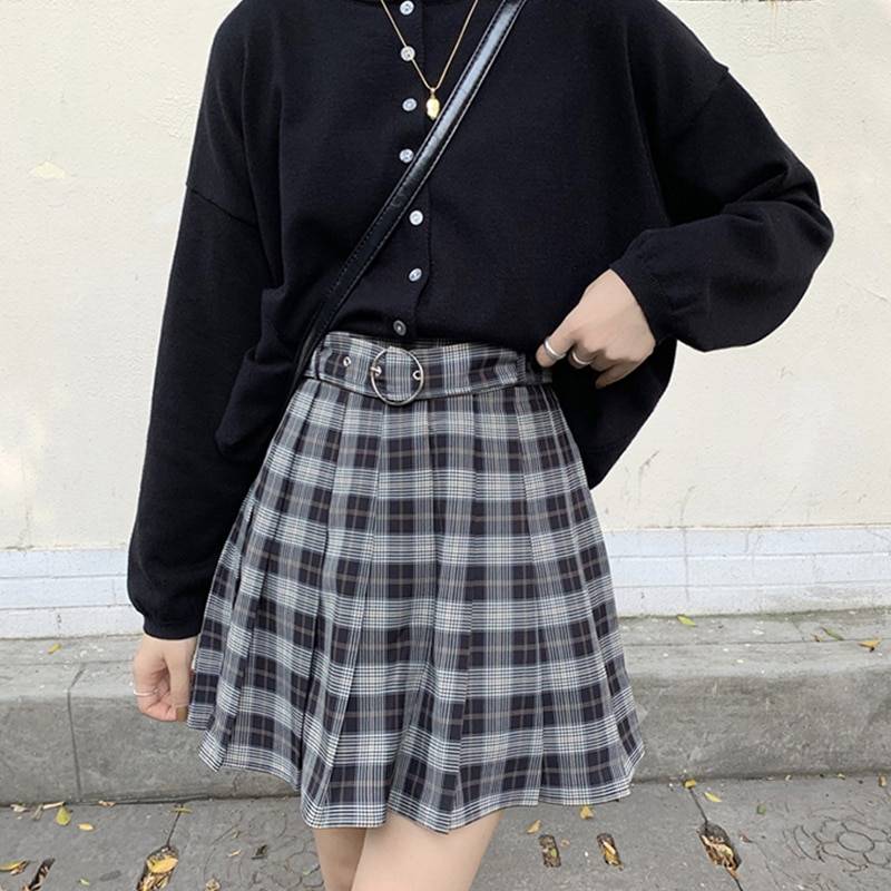 Grunge Plaid Pleated Mini Skirt - Bottoms - Shirts & Tops - 4 - 2024