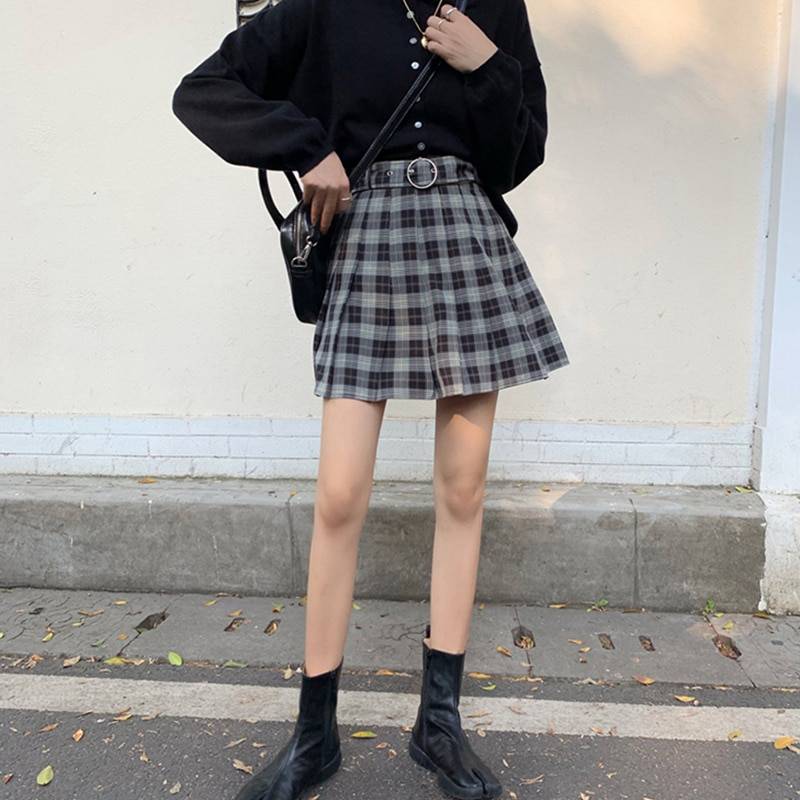 Grunge Plaid Pleated Mini Skirt - Bottoms - Shirts & Tops - 9 - 2024