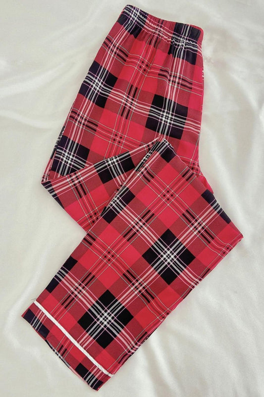 Plaid Tied Loungewear Pants - Bottoms - Pants - 2 - 2024