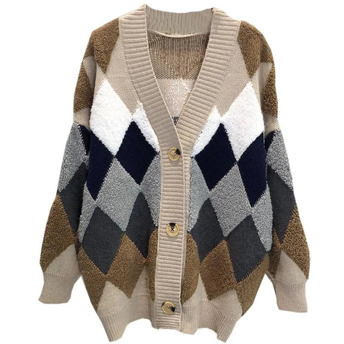 Plaid V-Neck Cardigan - Women’s Clothing & Accessories - 7