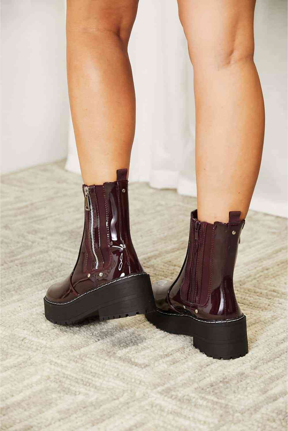 Side Zip Platform Boots - All Products - Shoes - 6 - 2024