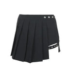 Pleated Gothic Mini Skirt – High Waist Punk Cosplay Shorts - Bottoms - Skirts - 3