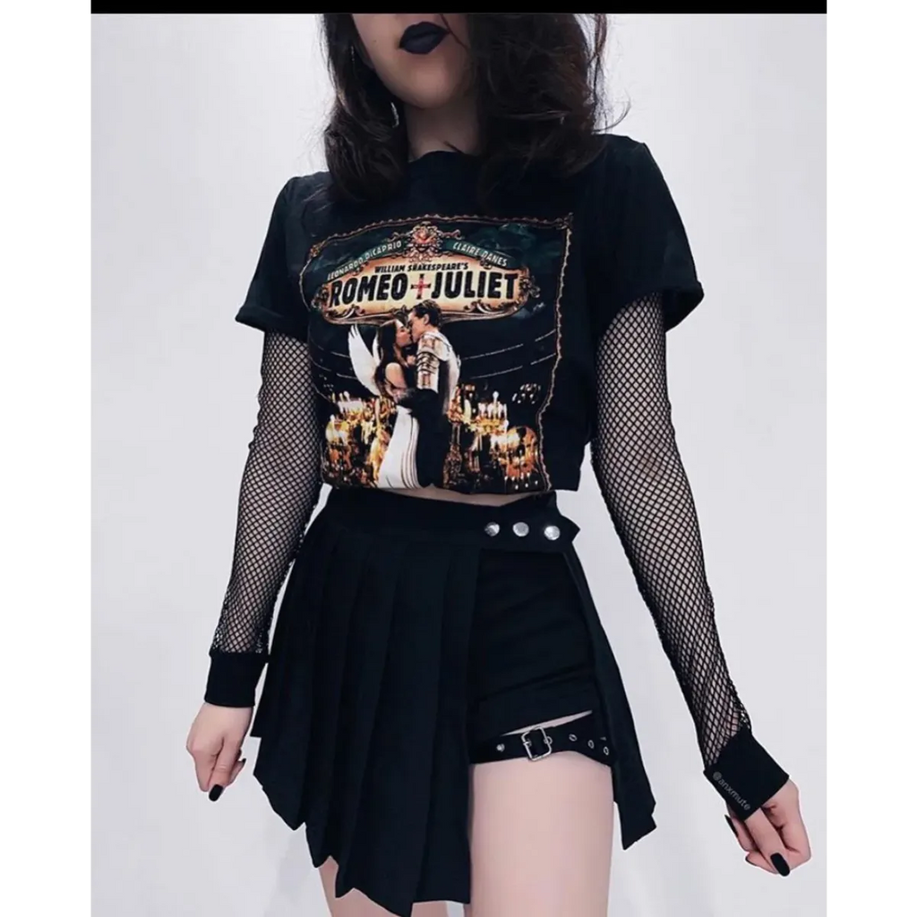 Pleated Gothic Mini Skirt – High Waist Punk Cosplay Shorts - Bottoms - Skirts - 5