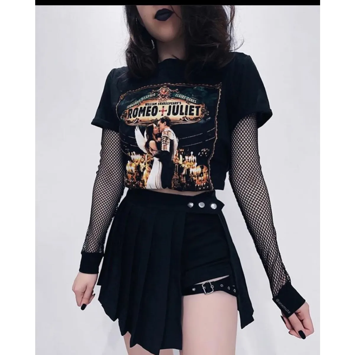 Pleated Gothic Mini Skirt – High Waist Punk Cosplay Shorts - Bottoms - Skirts - 5