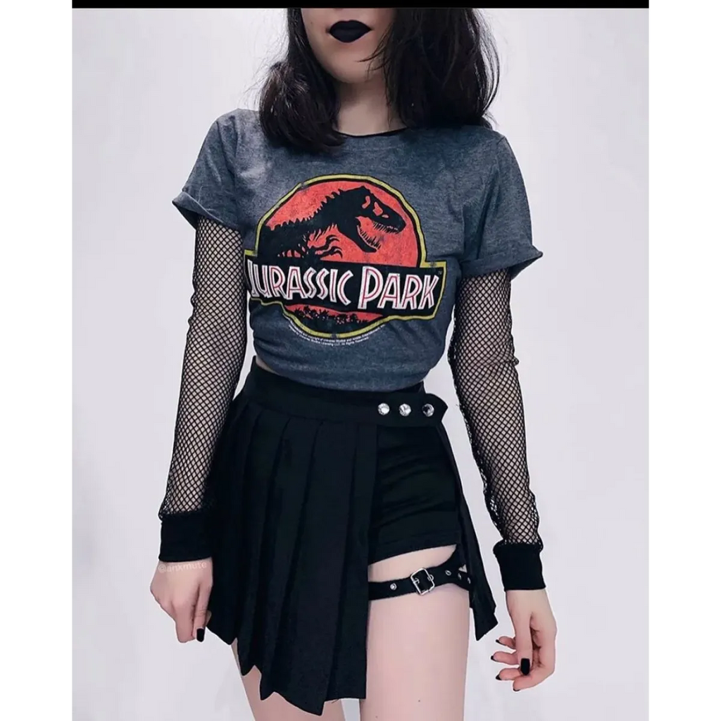 Pleated Gothic Mini Skirt – High Waist Punk Cosplay Shorts - Bottoms - Skirts - 6