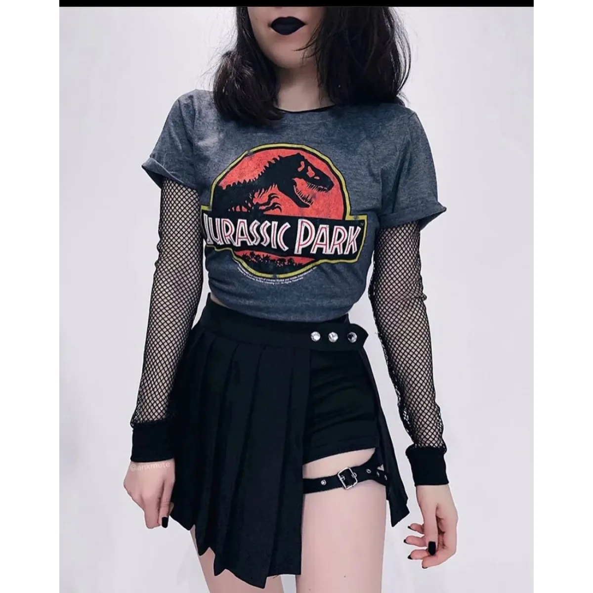 Pleated Gothic Mini Skirt – High Waist Punk Cosplay Shorts - Bottoms - Skirts - 6