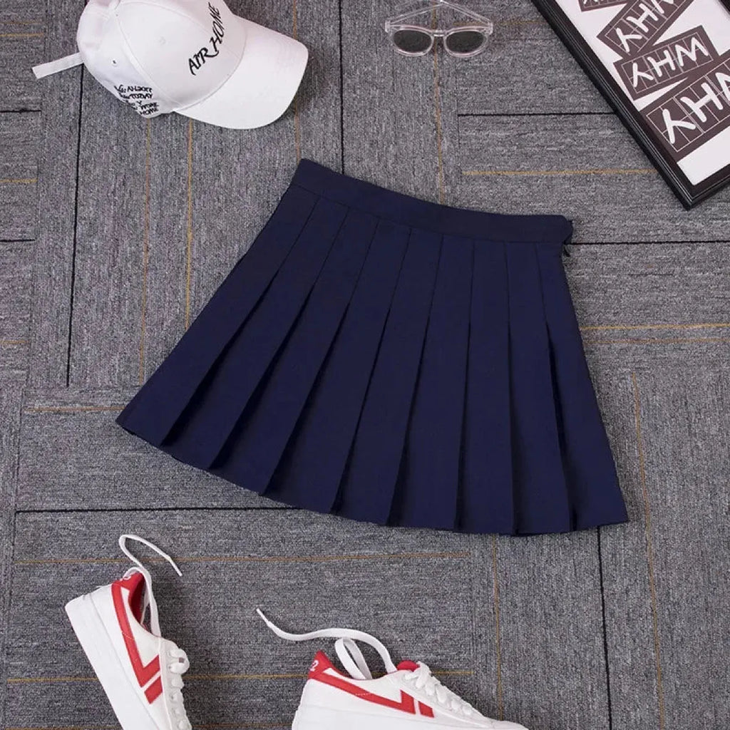 Preppy Harajuku Plaid Pleated Mini Skirt – Kawaii Schoolgirl Style - Bottoms - Skirts - 18