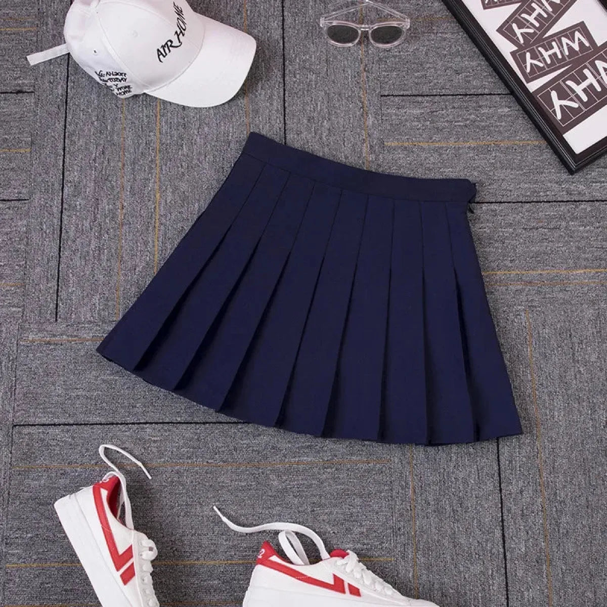 Preppy Harajuku Plaid Pleated Mini Skirt – Kawaii Schoolgirl Style - Bottoms - Skirts - 18