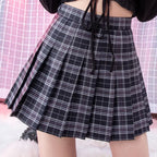 Preppy Harajuku Plaid Pleated Mini Skirt – Kawaii Schoolgirl Style - Bottoms - Skirts - 12