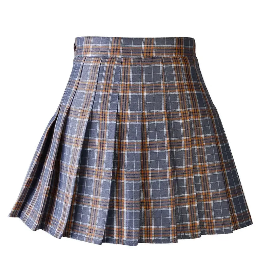 Preppy Harajuku Plaid Pleated Mini Skirt – Kawaii Schoolgirl Style - Bottoms - Skirts - 9