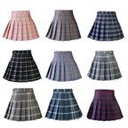 Preppy Harajuku Plaid Pleated Mini Skirt – Kawaii Schoolgirl Style - Bottoms - Skirts - 1