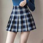 Preppy Harajuku Plaid Pleated Mini Skirt – Kawaii Schoolgirl Style - Bottoms - Skirts - 16