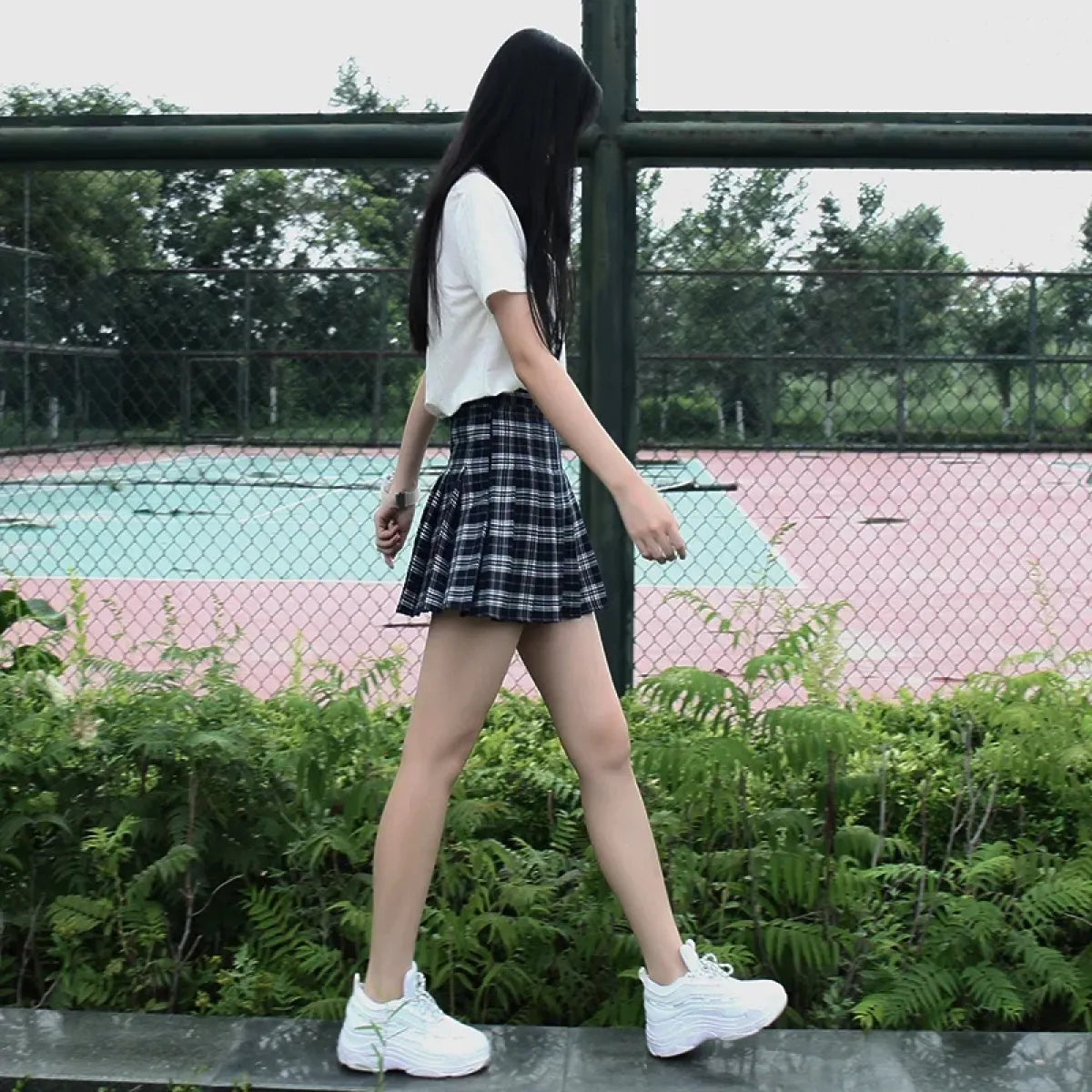 Preppy Harajuku Plaid Pleated Mini Skirt – Kawaii Schoolgirl Style - Bottoms - Skirts - 3