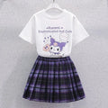 Kuromi Short-Sleeved Shirt and Pleated Skirt Set - Bottoms - 6