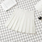 Harajuku Kawaii Fashion Korean Style Y2K Aesthetic Neutral Colors Pleated Tennis Skirt - Bottoms - 8