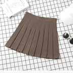 Harajuku Kawaii Fashion Korean Style Y2K Aesthetic Neutral Colors Pleated Tennis Skirt - Bottoms - 10