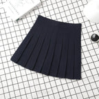 Harajuku Kawaii Fashion Korean Style Y2K Aesthetic Neutral Colors Pleated Tennis Skirt - Bottoms - 13