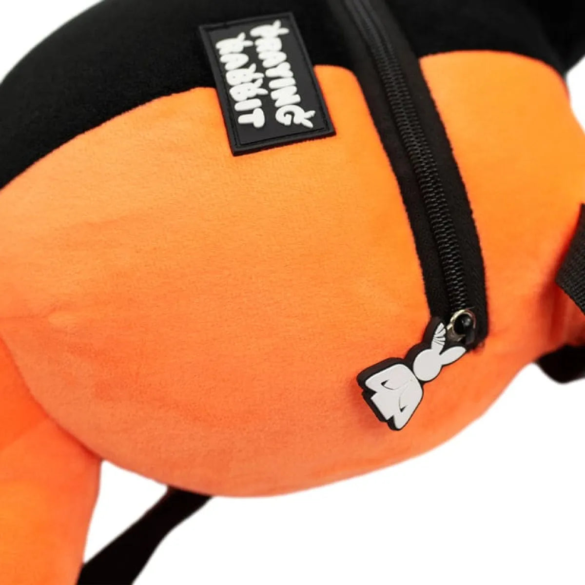 Rabbit Plush Backpack – Orange/Black (20”) - Women Bags & Wallets - 3
